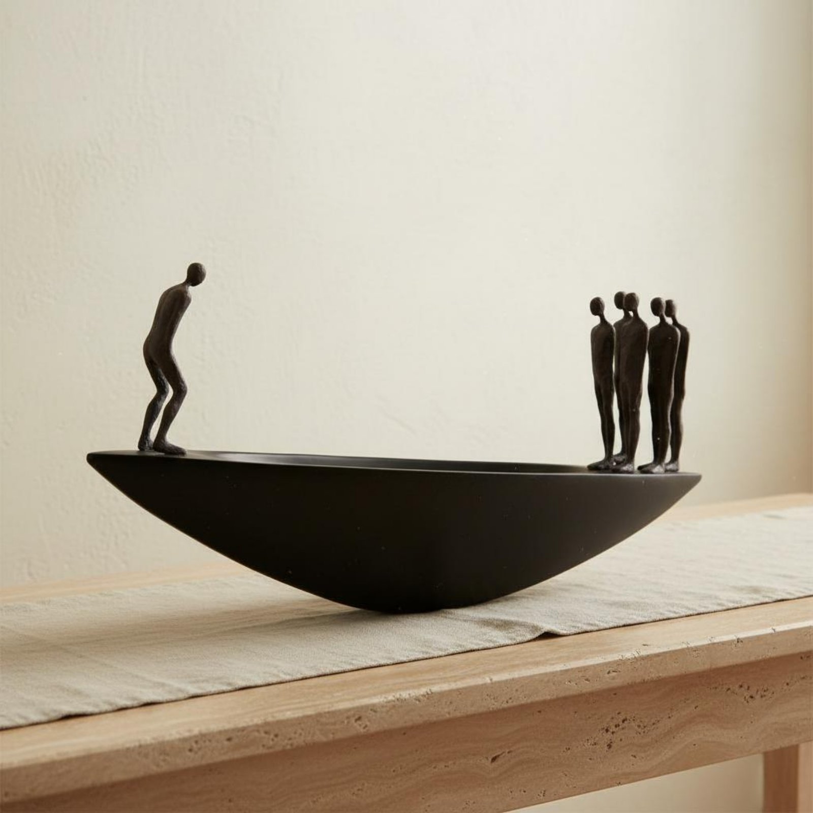 Quiet Luxury Lifestyle - Estatua Moderna de Velero de Resina,