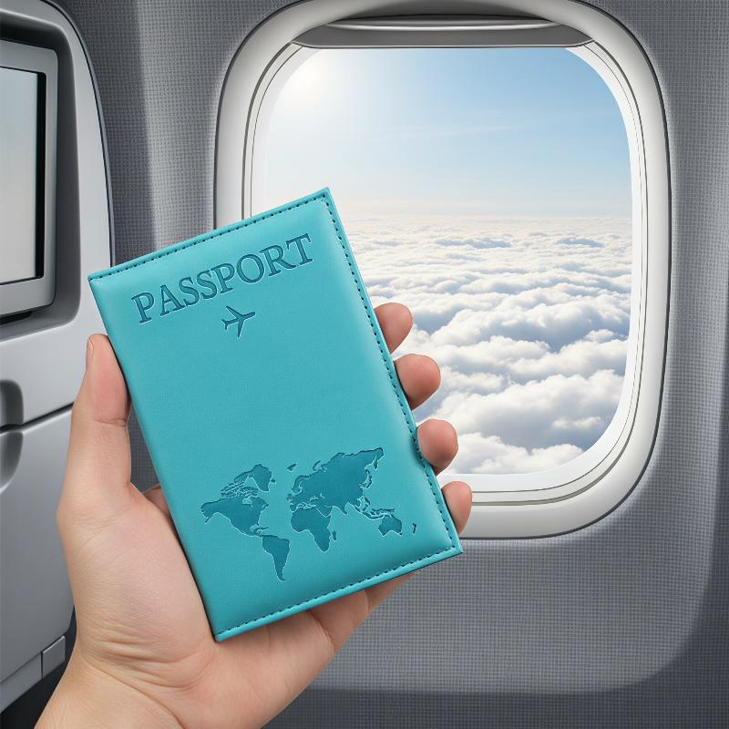 Leather Passport Cover - Porta pasaportes de cuero PU, organizador