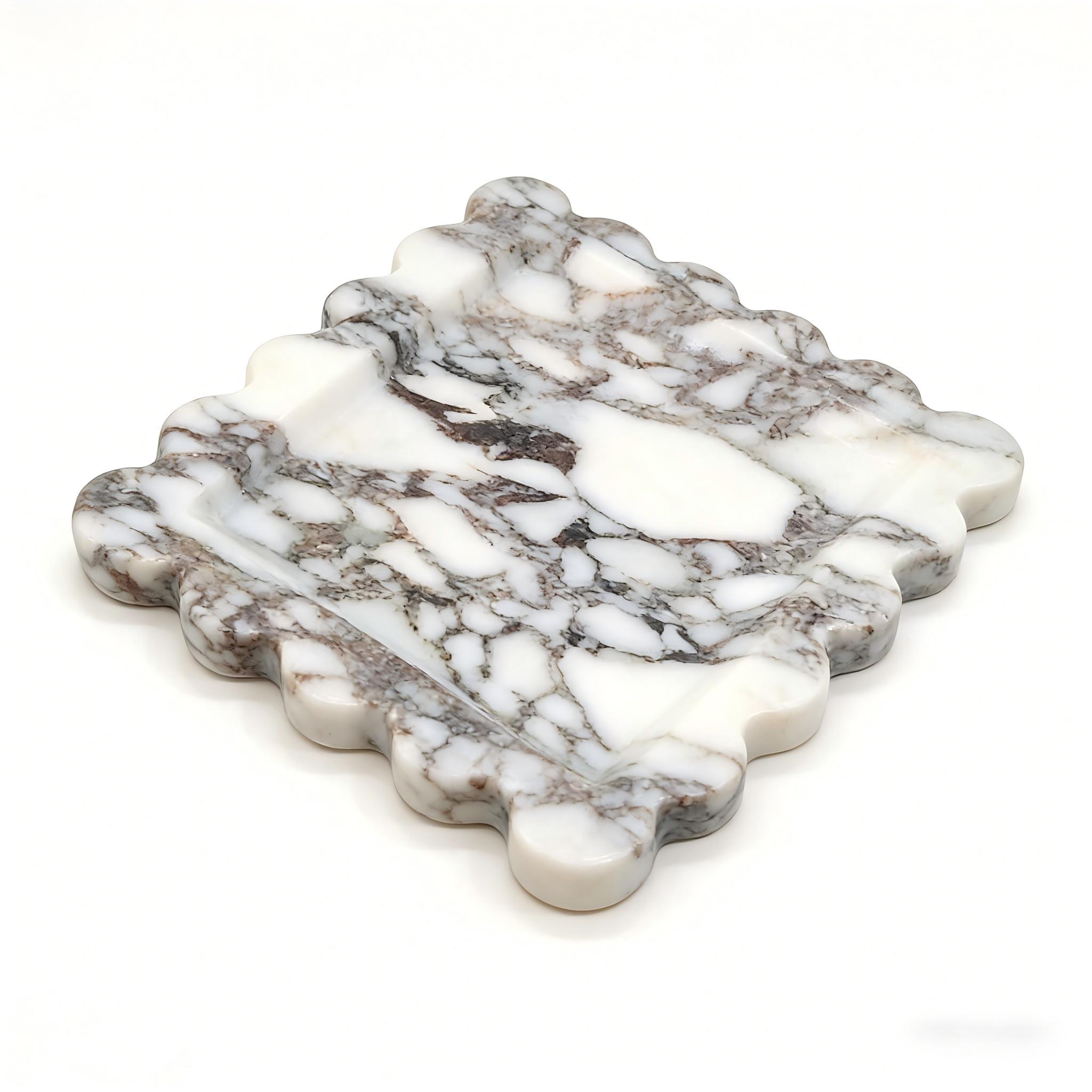 Marble Serving Board - Bandeja decorativa de mármol para tocador,
