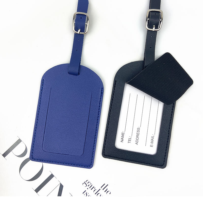 Leather Passport Cover - Etiqueta de equipaje de PU, ligera