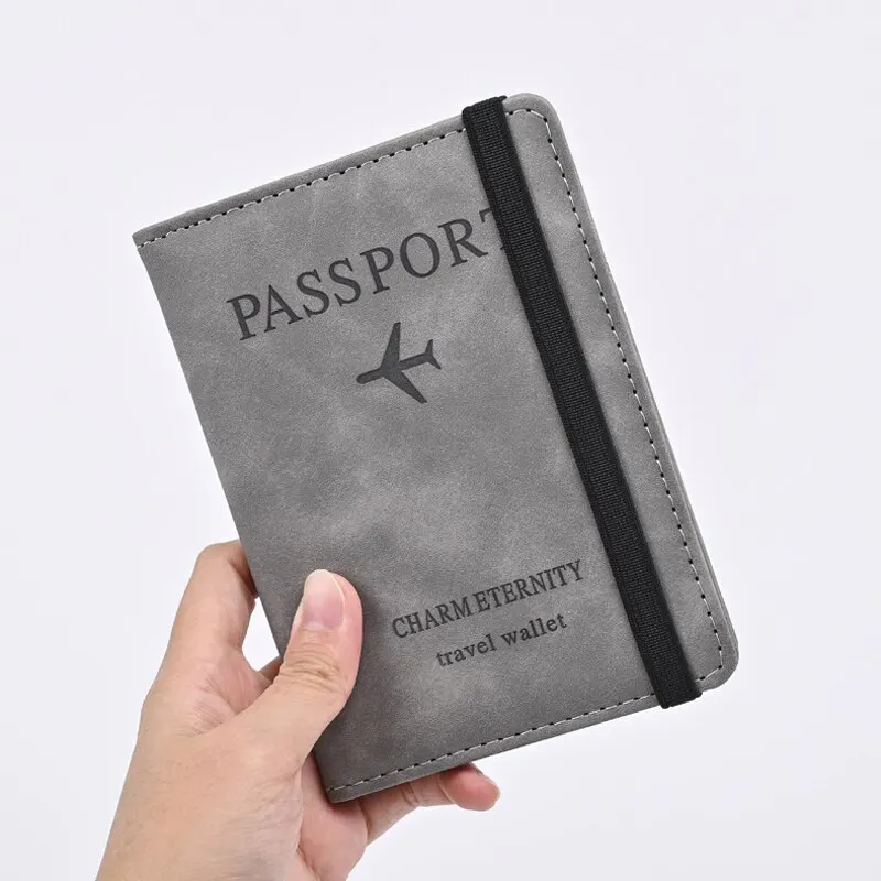 Leather Passport Cover - Cartera de cuero PU para hombre,