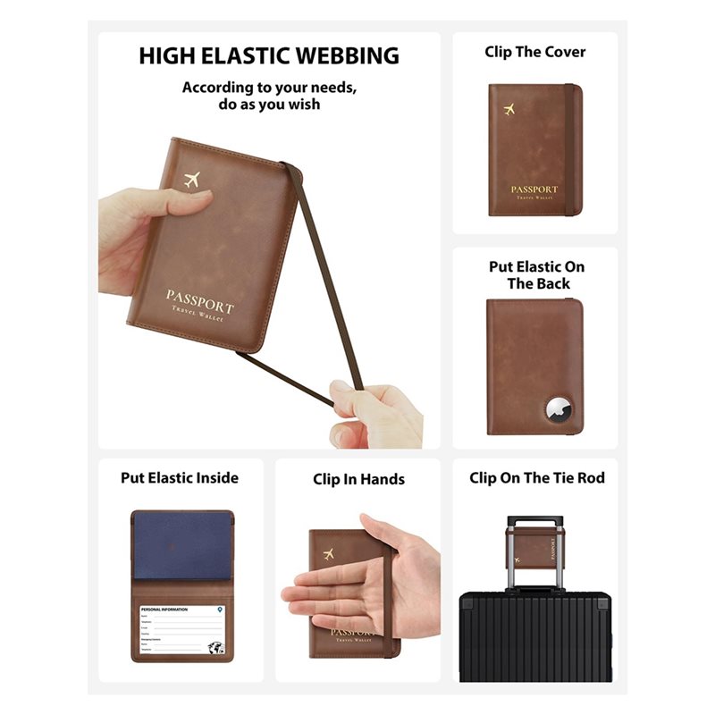 ABRT-Porta pasaportes con bloq - Leather Passport Cover reseña y precio