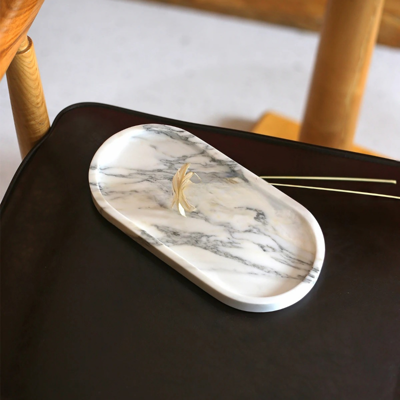 Bandeja ovalada de mármol natu - Marble Serving Board reseña y precio