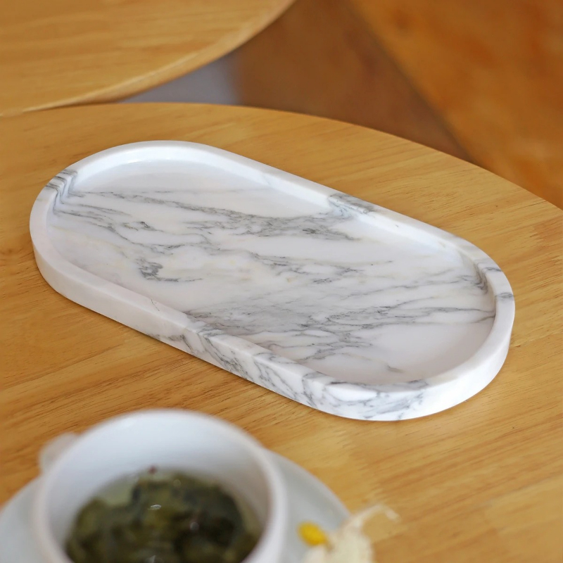 Bandeja ovalada de mármol natu - Marble Serving Board reseña y precio