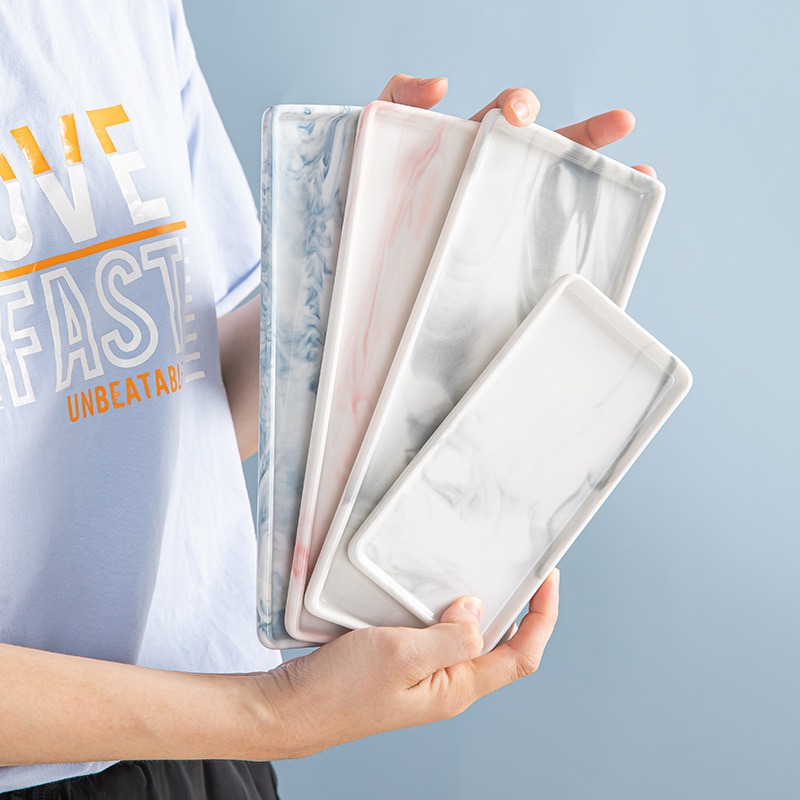 Bandeja de cerámica Rectangula - Marble Serving Board reseña y precio