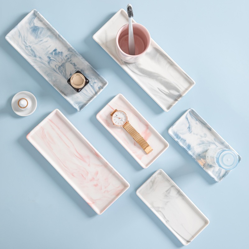 Bandeja de cerámica Rectangula - Marble Serving Board reseña y precio
