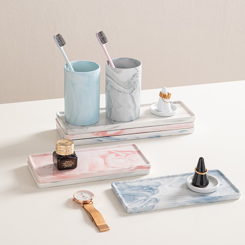 Bandeja de cerámica Rectangula - Marble Serving Board reseña y precio