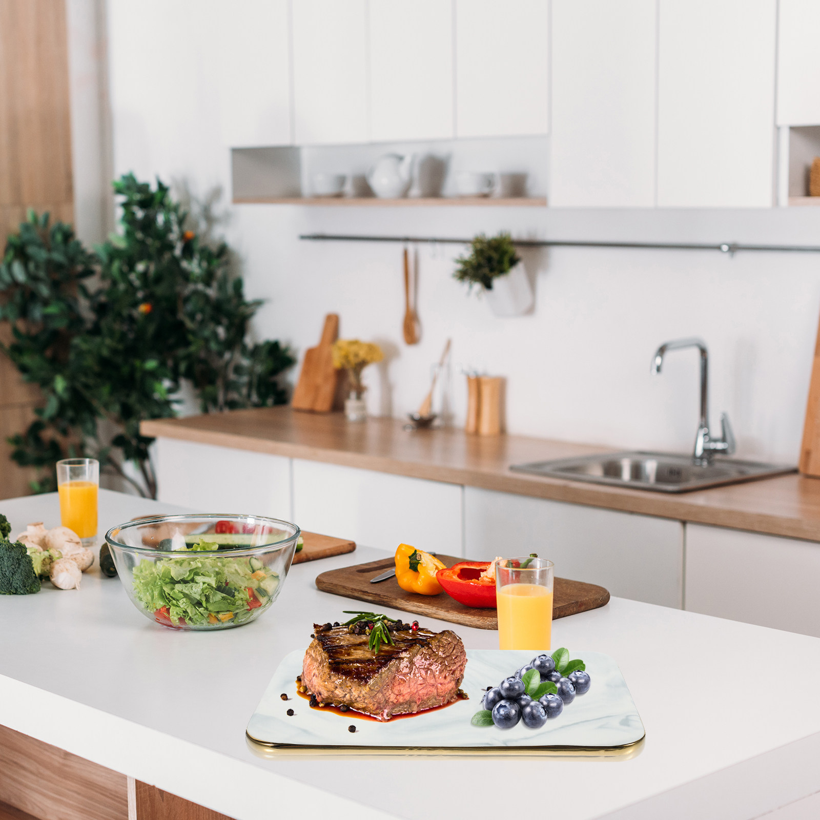 Tabla de cortar de mármol para - Marble Serving Board reseña y precio