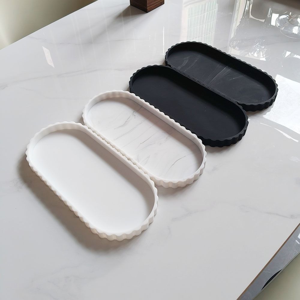 Bandeja Ovalada de Silicona co - Marble Serving Board reseña y precio