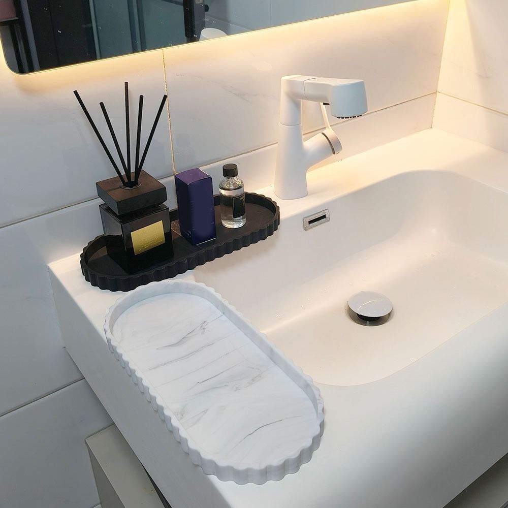 Bandeja de Almacenamiento Oval - Marble Serving Board reseña y precio